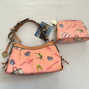 Dooney  and Bourke Mini Eastwest Slouch Bag and Cosmetic Case